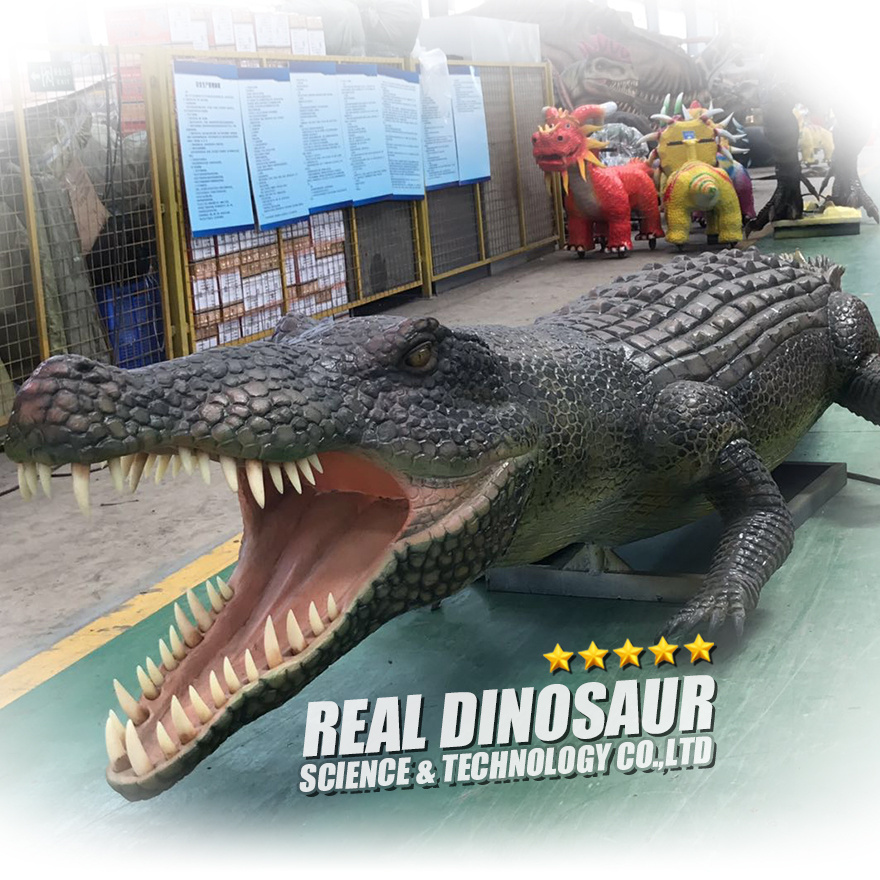 Animal Replica Model Life Size Animatronic Crocodile Model