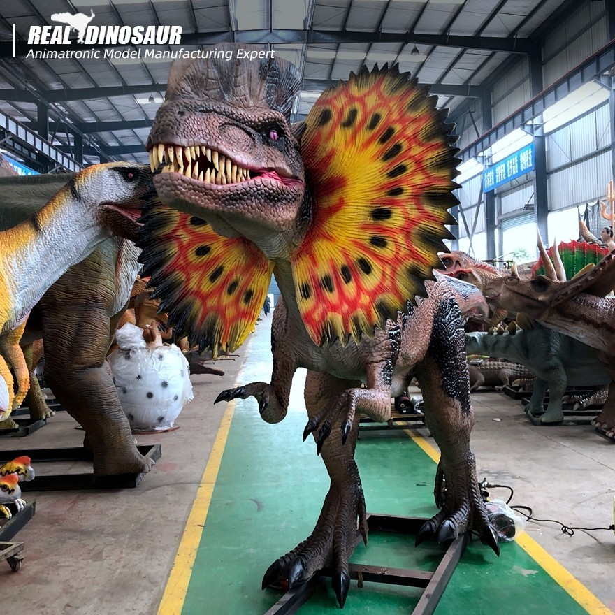 Amusement park life size dinosaur robot animatronic dinosaur for sale