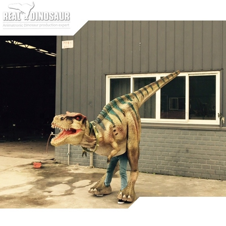 Life size robot dinosaur promotion prop adult full legs hidden dinosaur costume