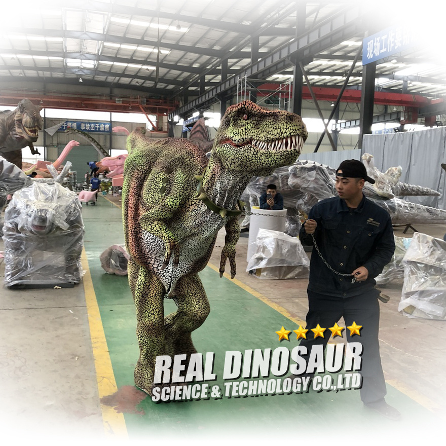 Event Interactive Mascot Realistic Dinosaur Costumes of Velociraptor