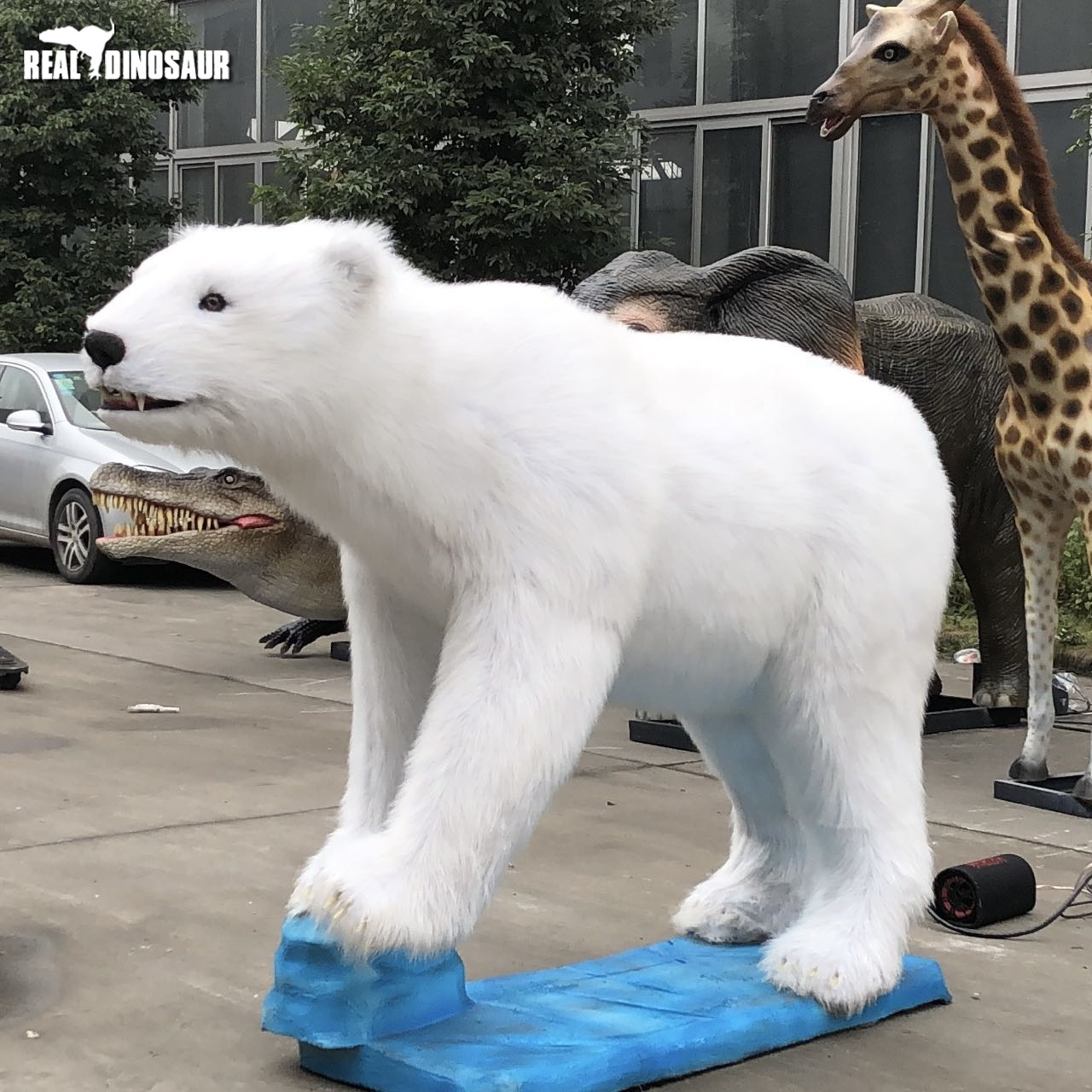 Realistic Texture Bear Animatronic Animal Model Polar Bear