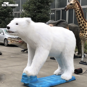 Realistic Texture Bear Animatronic Animal Model Polar Bear