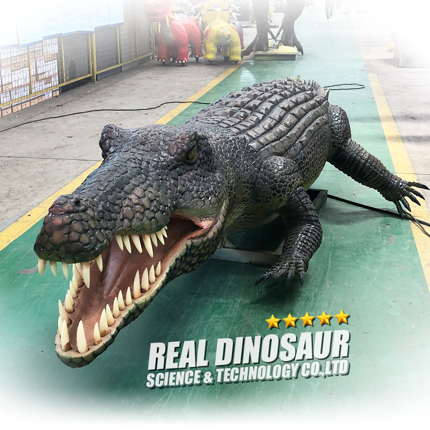 Animal Replica Model Life Size Animatronic Crocodile Model