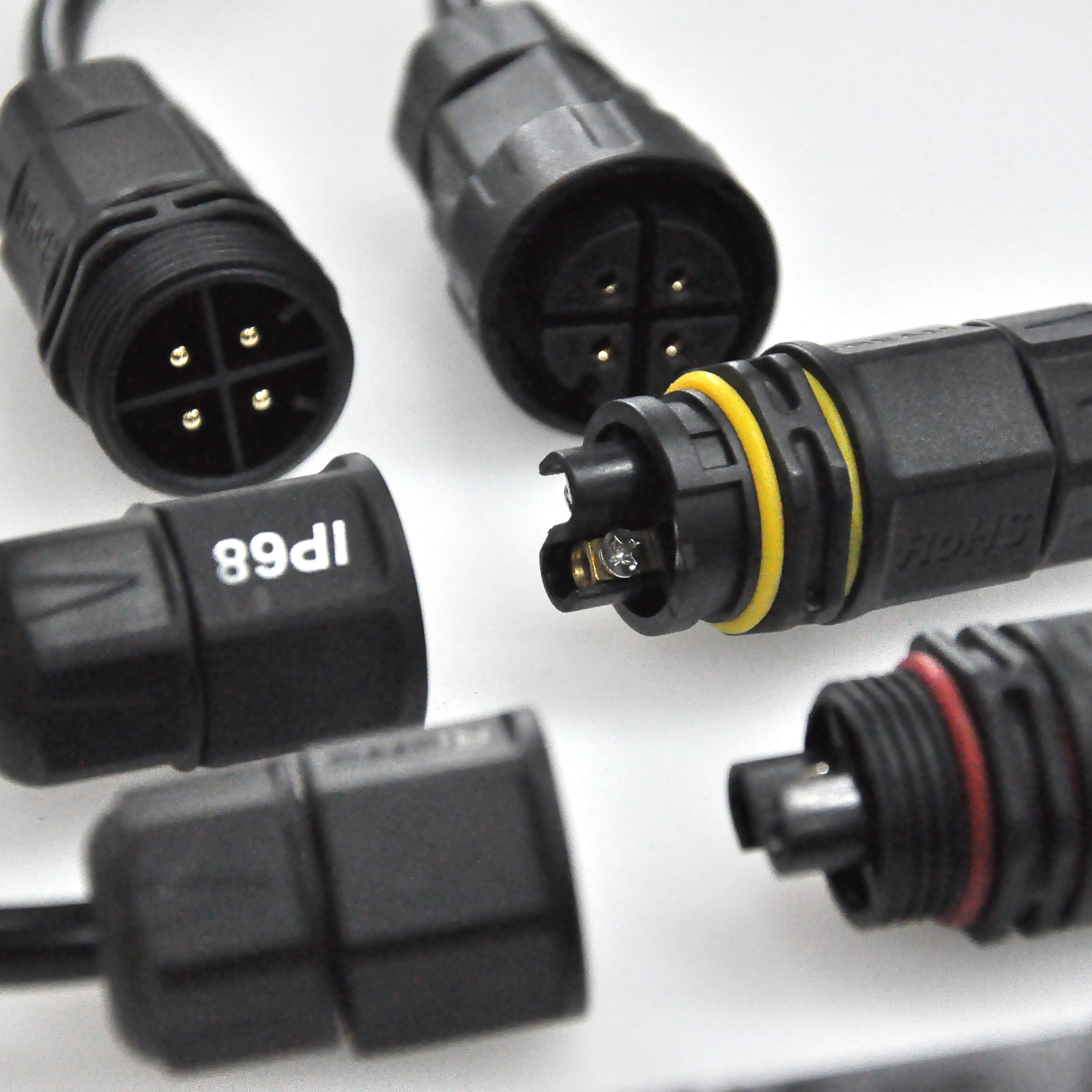 LED electrical power cable splitter screw lock ip68 T connector