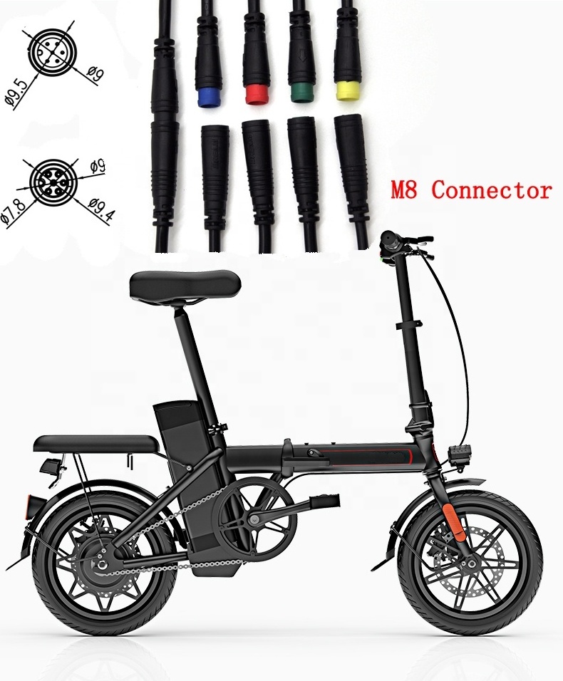 m6 m7 m8 ebike e-bike electric bicycle waterproof connectors 4 pin round connector 2 3 4 5 6 pin waterproof wire connector