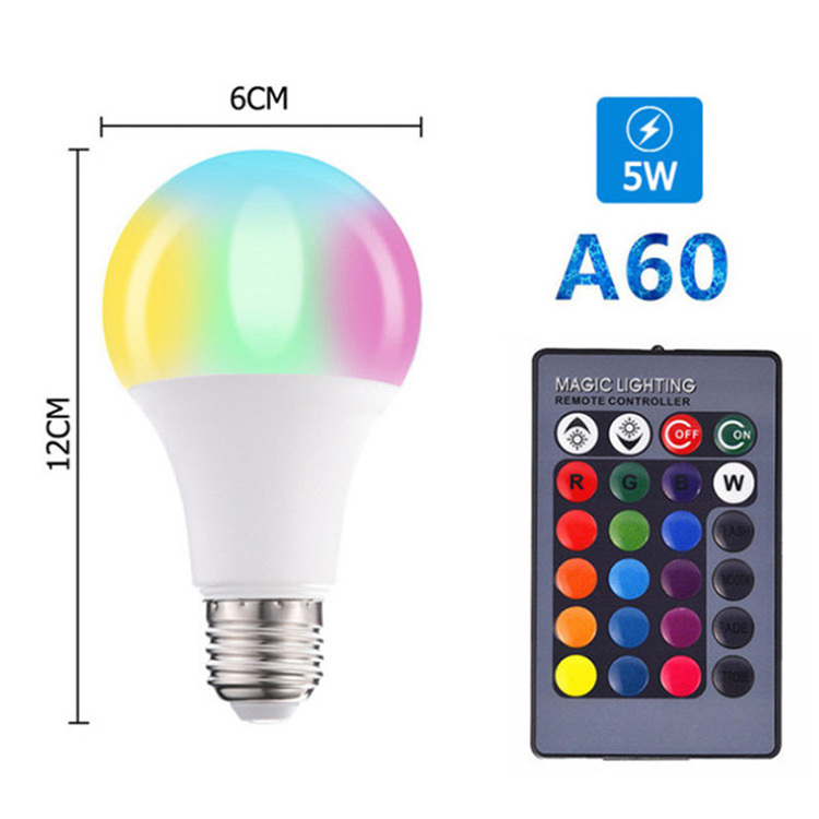 Hot sale changeable LED Bulbs RGB 3w 5w 10w 15w E27 B22 base led bulb light