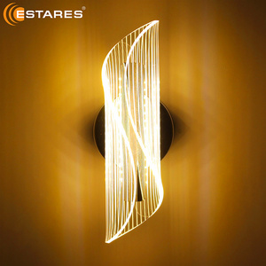 LED wall sconce lamp 10W 3 colors changs memory function luxury crystal for living room bedroom Hallway Bedside LED wall light