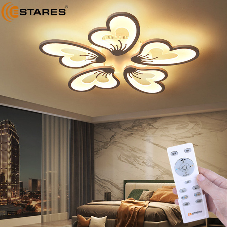 newest design 5-petal flowered light LED chandelier 625MM 60W dimmable bright beautiful bedroom living room led ceiling light