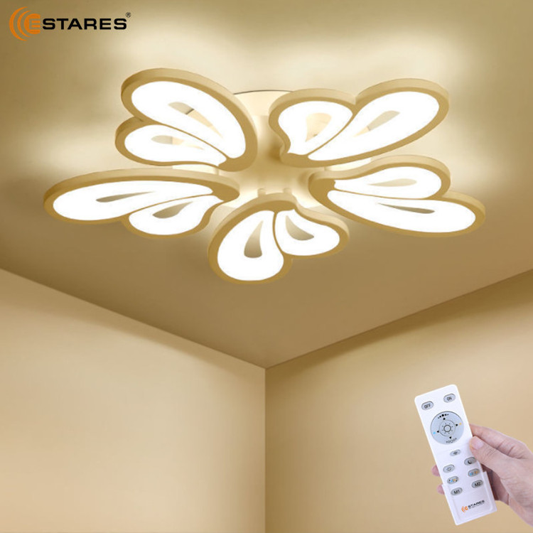 newest design 5-petal flowered light LED chandelier 625MM 60W dimmable bright beautiful bedroom living room led ceiling light