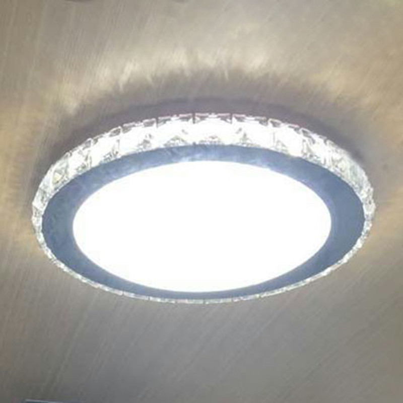 18W high quality crystal led flush mount ceiling light with diamond frame high brightness Dia350mm round led home fixture