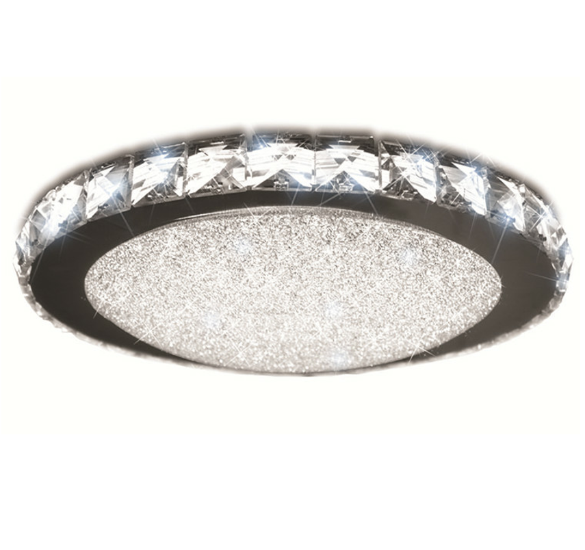 18W high quality crystal led flush mount ceiling light with diamond frame high brightness Dia350mm round led home fixture