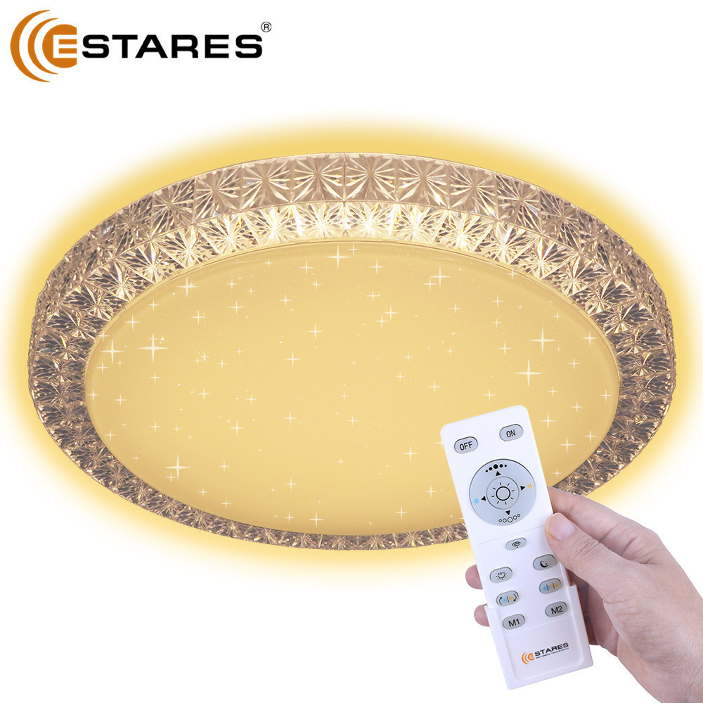 ESTARES Hot selling Dimmable free paired remote controller isolated driver pop home light D400mm 40W Starry LED ceiling light