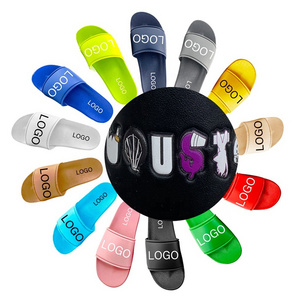 Comfortable Designer Multiple Colors Black Blank Custom Logo Rubber Slippers Slides Sandals shoes for Men Women