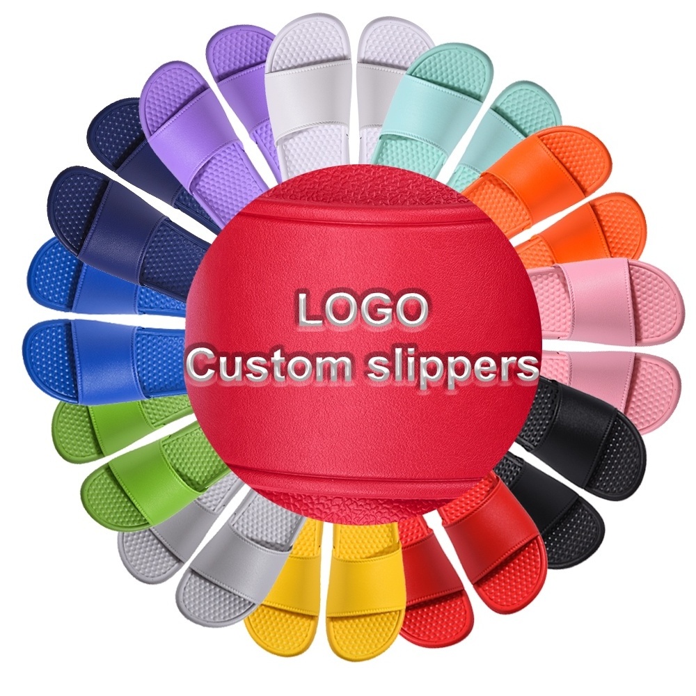 Comfortable Designer Multiple Colors Black Blank Custom Logo Rubber Slippers Slides Sandals shoes for Men Women