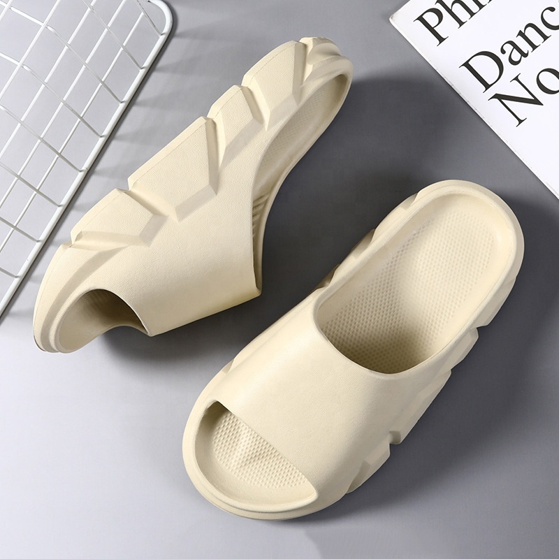 Custom Slides Thick Platform Summer Indoor Beach Slides House Slippers Custom Logo Soft Eva Slides Custom Slippers for Men