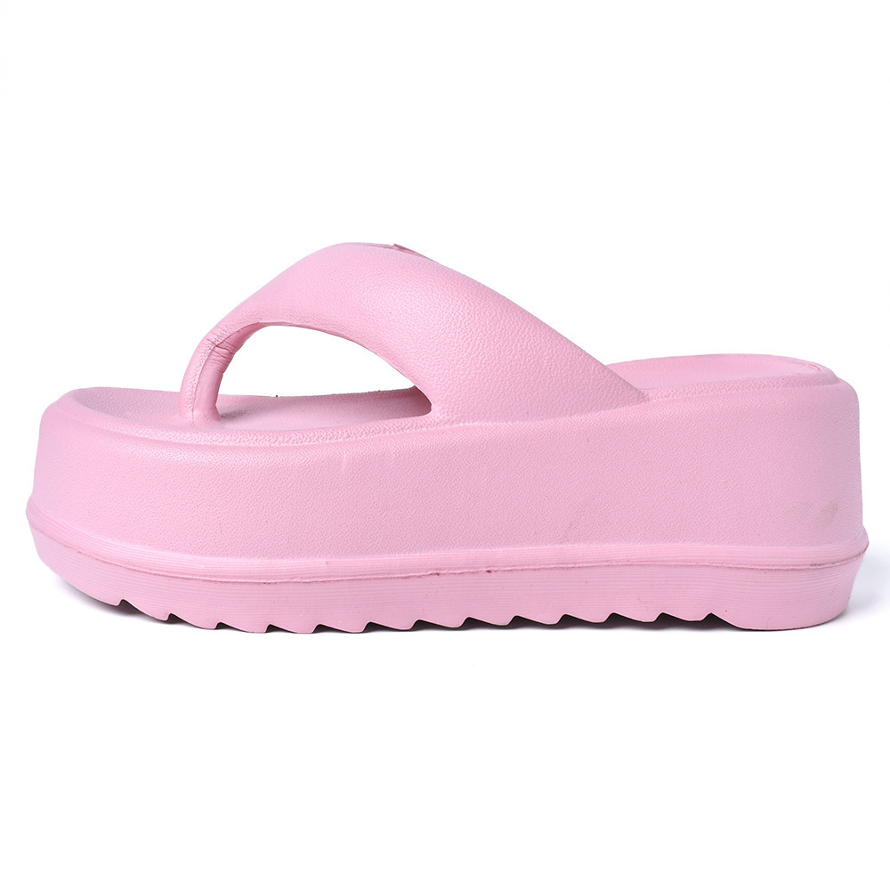 2023 Fashion beach EVA thick soles flip-flops female high anti-skid soft bottom clip toe cool slippers sandals