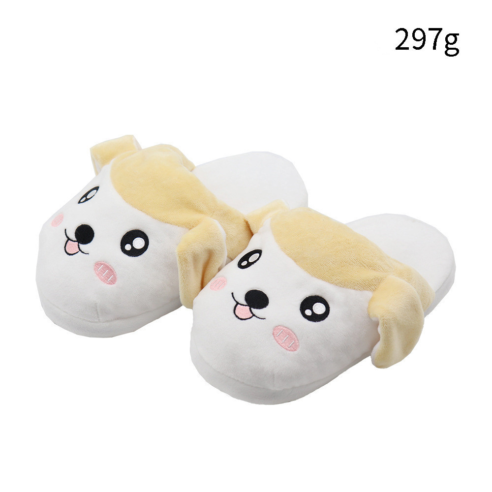 Fashion winter slipper ear moving cartoon fluffy slippers big ear dog cotton mop anti-skid warm plush slippers wholesales