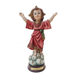 OEM Resin Religious Christian Gifts Divino Nino Jesus Statue Crafts Home Decoration Baby Jesus Catholic Religious Figurines