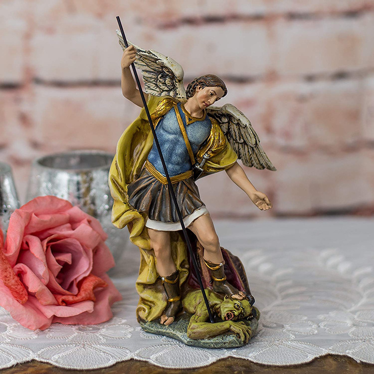 High quality resin religious figurine polyresin saint george statues wholesale