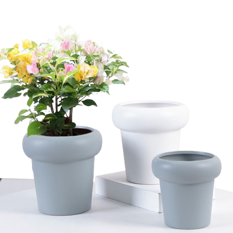 New Arrivals Modern Minimalist Table Plant Pots Garden Balcony Indoor Living Room Classical White Large Ceramic Flower Pots