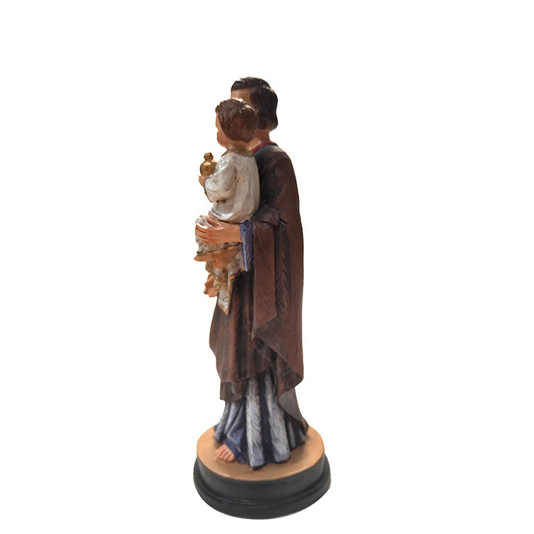 Religious custom catholic gift resin figurine San Antonio statue with jesus christ child