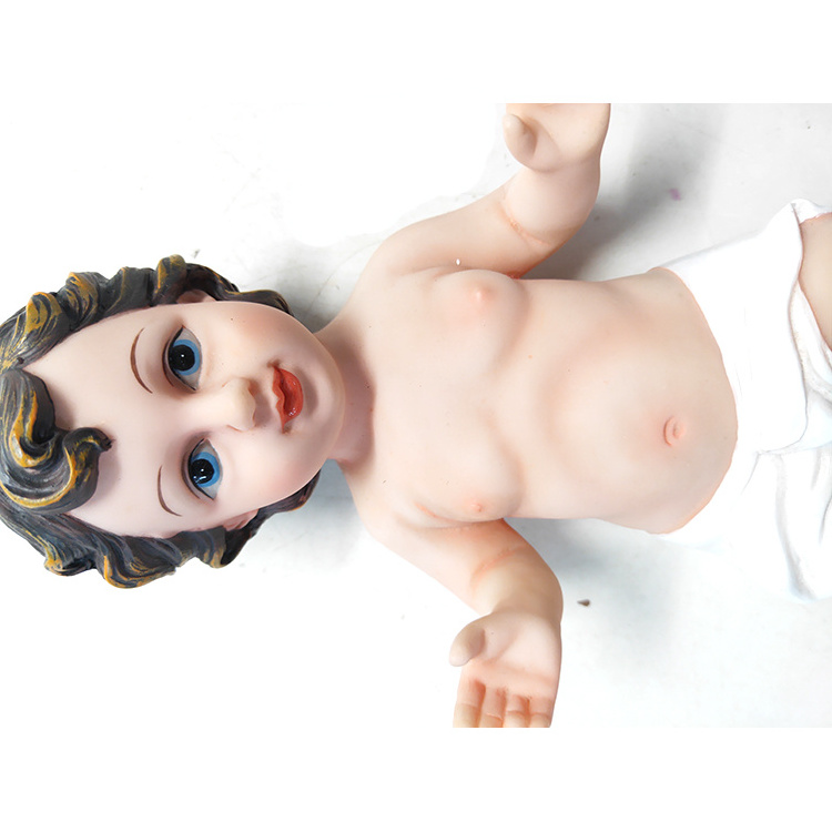 Baby Jesus with Glass Eyes Holy Religious Figurine Decoration