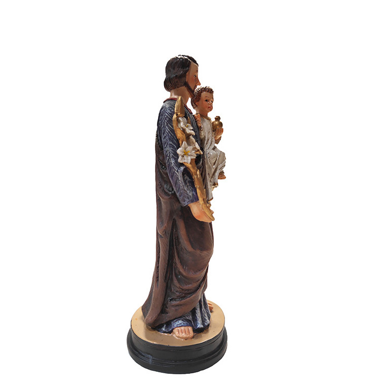 Religious custom catholic gift resin figurine San Antonio statue with jesus christ child