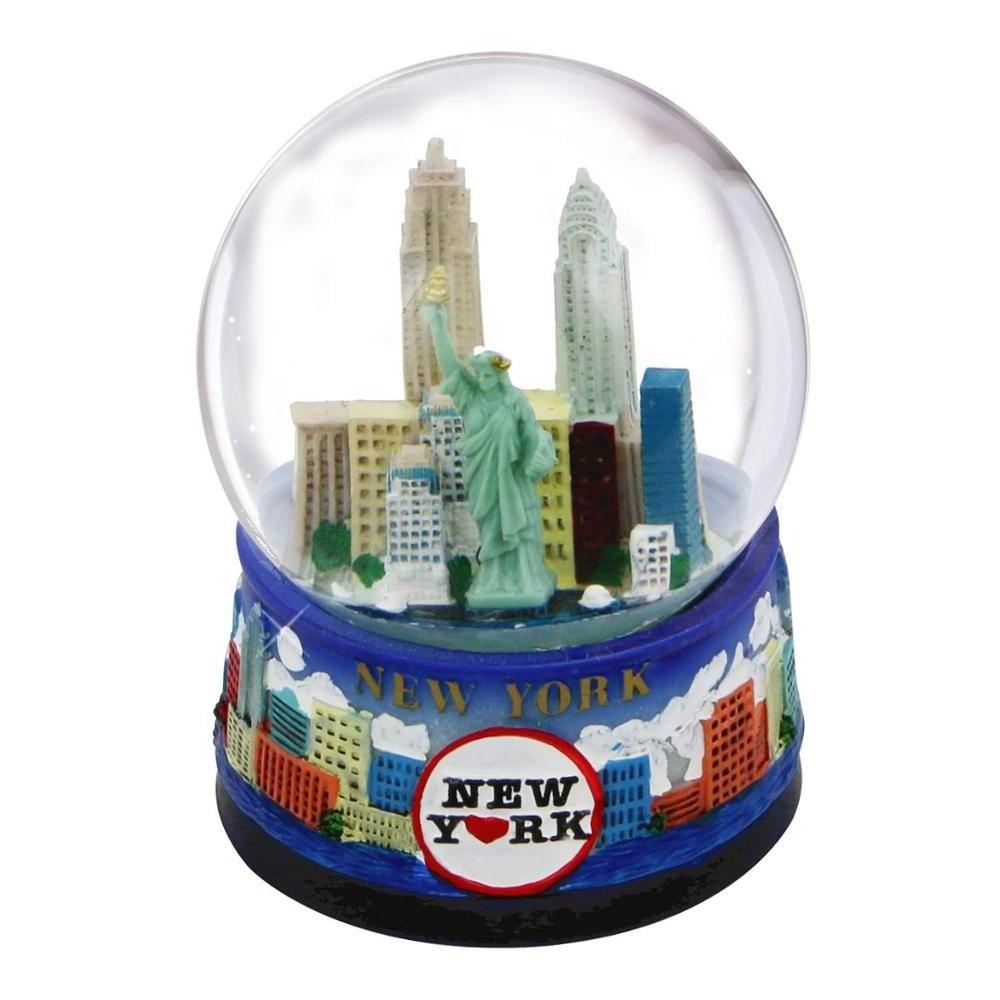 custom holiday decoration resin new york souvenir gift water snow globe with the Statue of Liberty