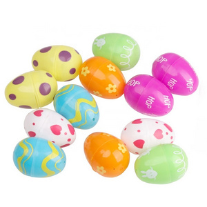 Bulk Sale Huevos De Pascua DIY Colorful Painting Easter Eggs Decoration Kids Toys Gift Plastic Easter Egg