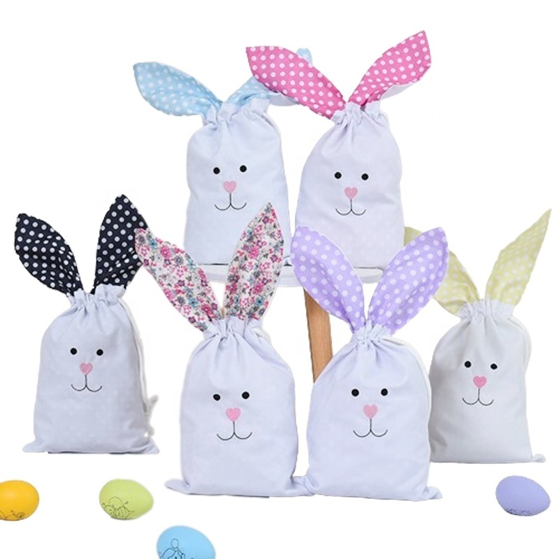 China Factory Wholesale Cute Easter Rabbit Bucket Various Styles Bunny Bags Party Decoration Gifts Soft Plush Easter Baskets