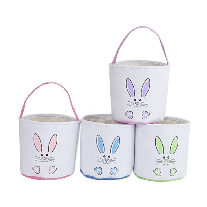 China Factory Wholesale Cute Easter Rabbit Bucket Various Styles Bunny Bags Party Decoration Gifts Soft Plush Easter Baskets