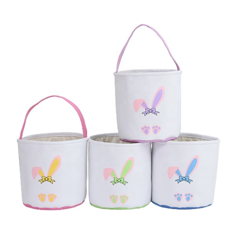 China Factory Wholesale Cute Easter Rabbit Bucket Various Styles Bunny Bags Party Decoration Gifts Soft Plush Easter Baskets