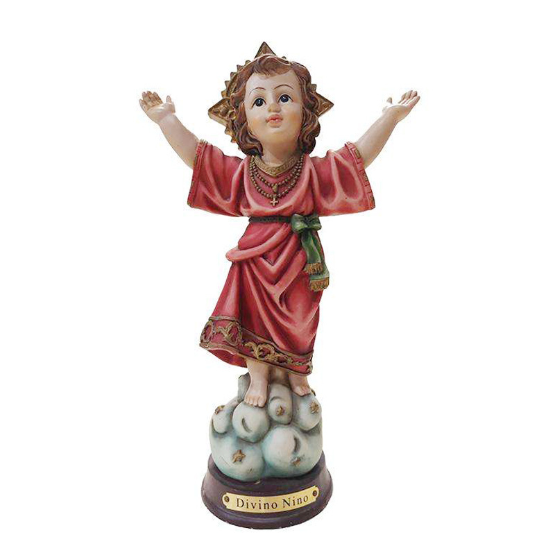 OEM Resin Religious Christian Gifts Divino Nino Jesus Statue Crafts Home Decoration Baby Jesus Catholic Religious Figurines