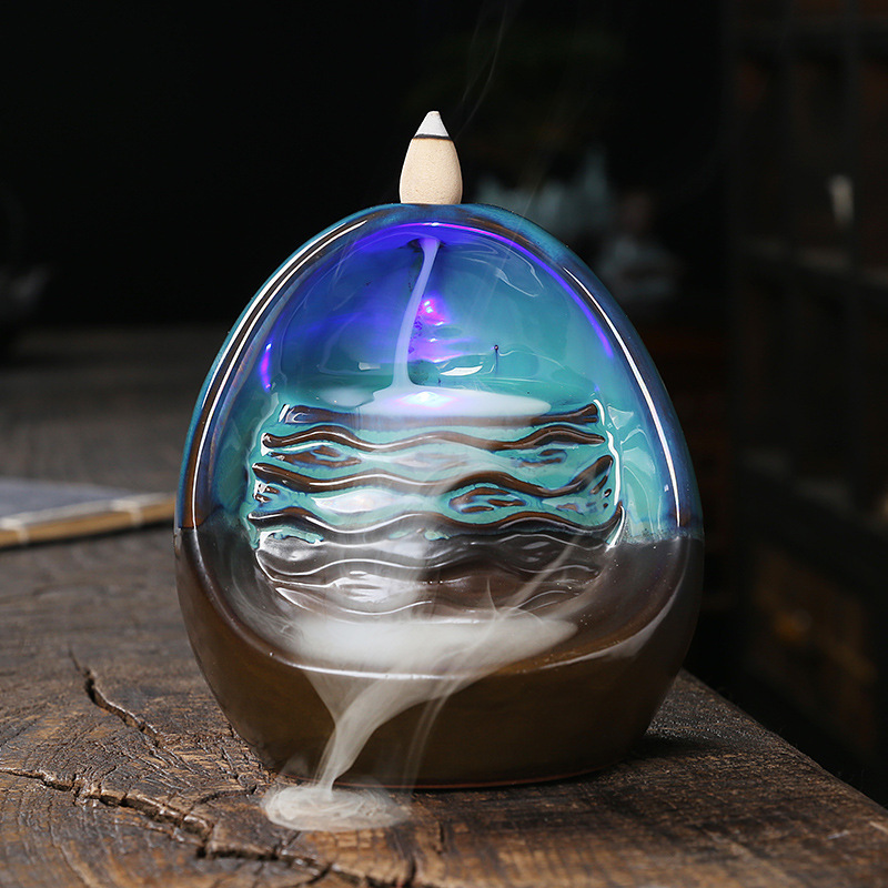 Smoke waterfall incense burner waterfall river incense burner rack incense burner aromatherapy creative home decoration