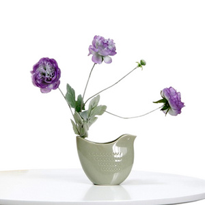 Nordic Modern Table Small Flower Vase Indoor Home Decor Cute Bird Shaped Unique Creative Ceramic Vase