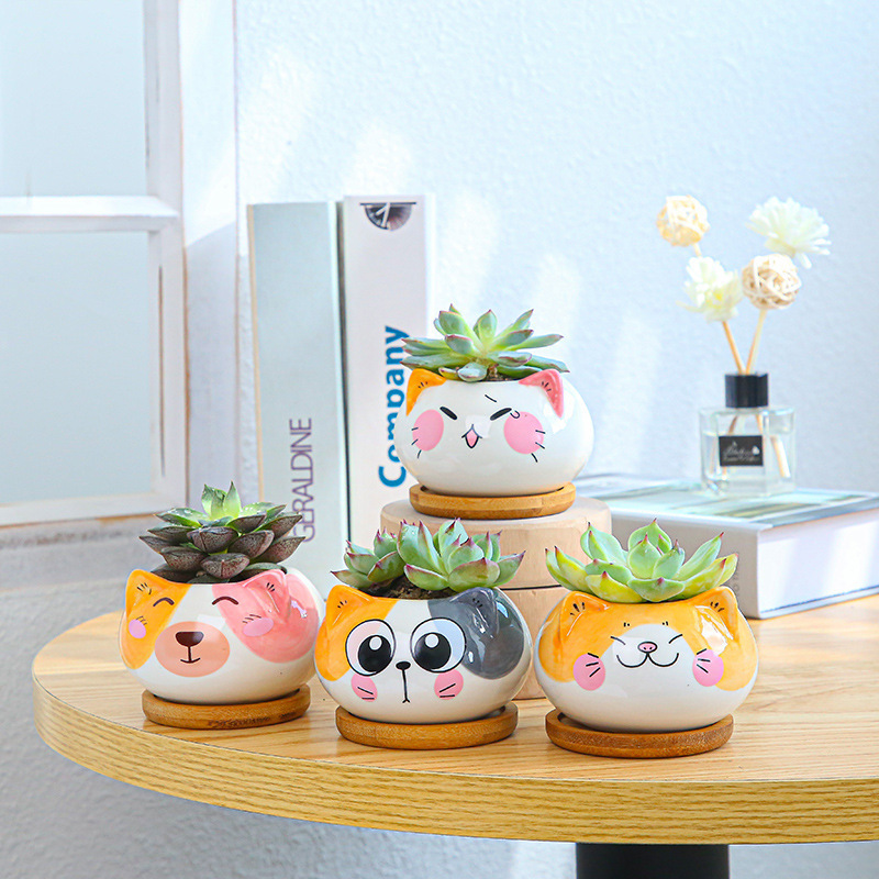 Creative Cartoon Animal Gardening Gardening Ceramic Mini Potted Plant Succulent Flower Pot