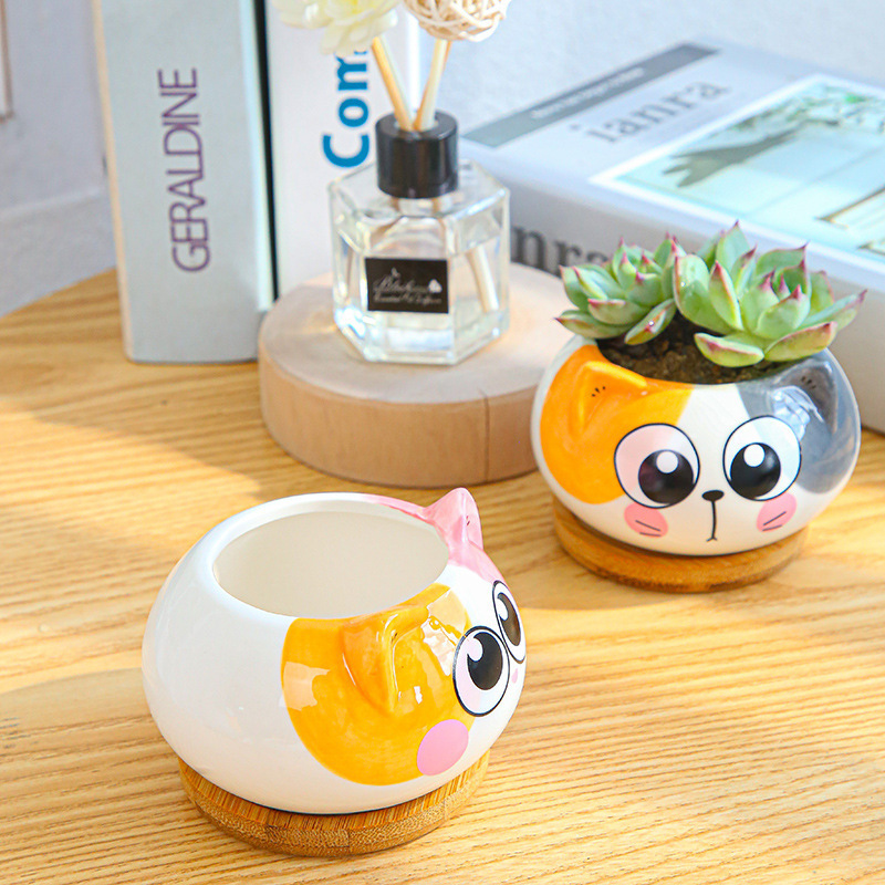 Creative Cartoon Animal Gardening Gardening Ceramic Mini Potted Plant Succulent Flower Pot