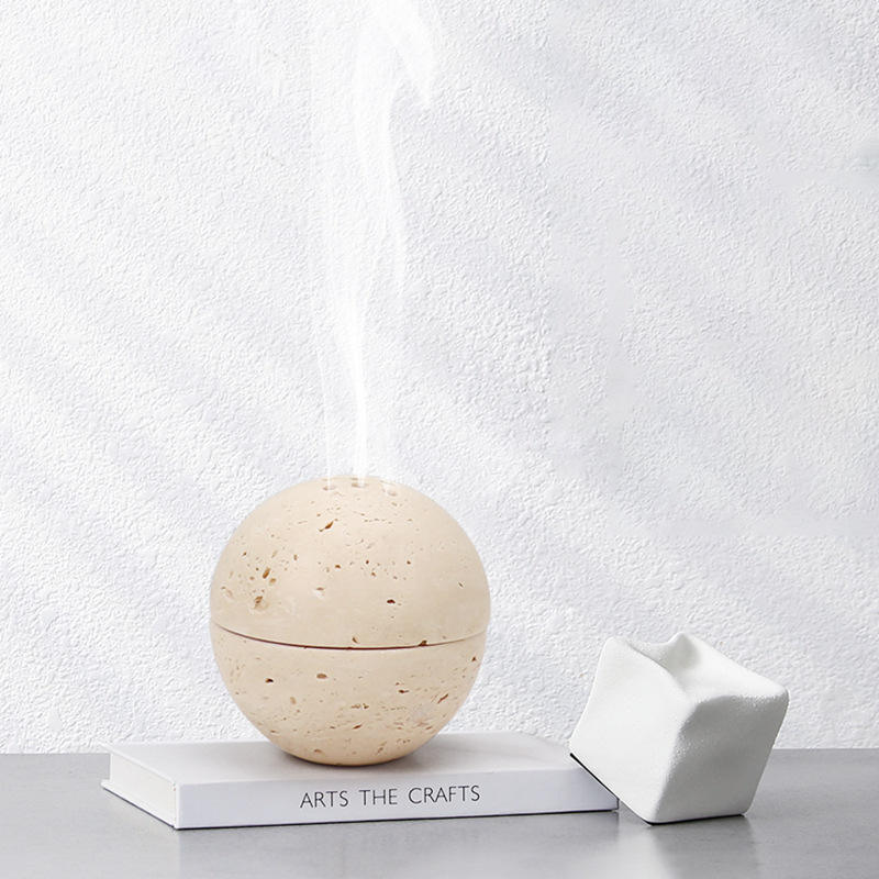 Creative New Round Ball Incense Burner Marble Palo Santo Stick and Sage Smudge Bundle Holder