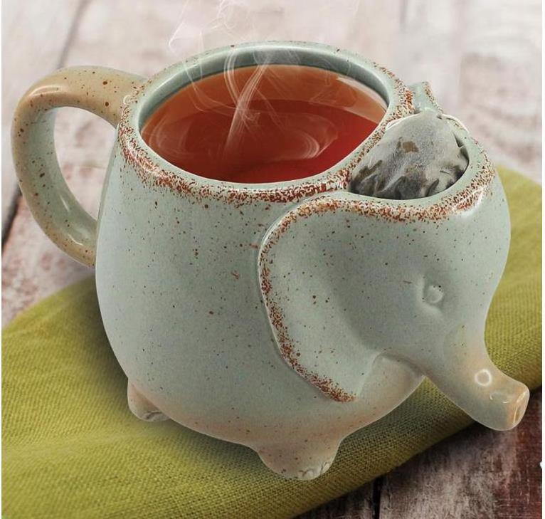 Custom Animal Cute Ceramic Mug Chinese Tea Coffee Cup Elephant Teapot for Home & Office