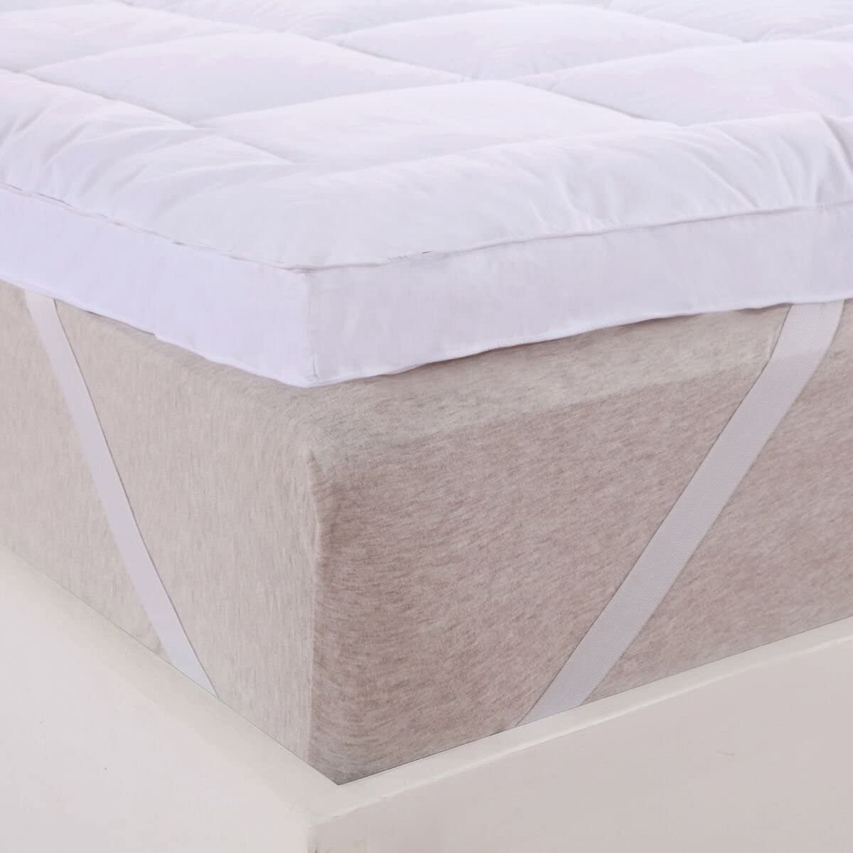 Plush Cotton Mattress Topper, Twin, 2 Inches Hypoallergenic Overfilled Down Alternative microfiber Mattress Topper