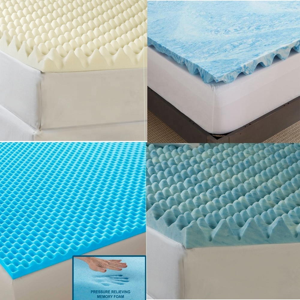 High Density Cooling Gel-Infused Memory Foam Bamboo Mattress Bed Topper Pads