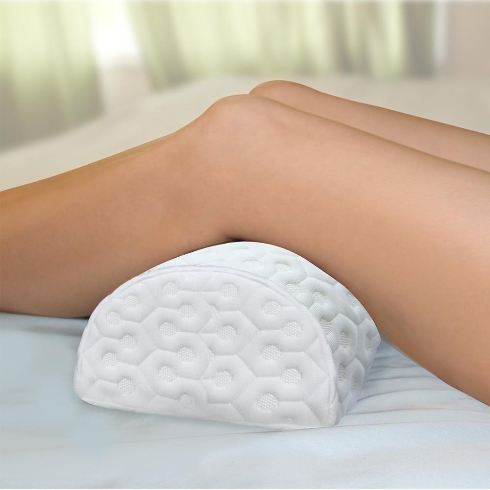 Half Moon Bolster Pillow Wedge for Side Sleepers, Leg Elevation, Knee Support Reduces Lower Back Pain