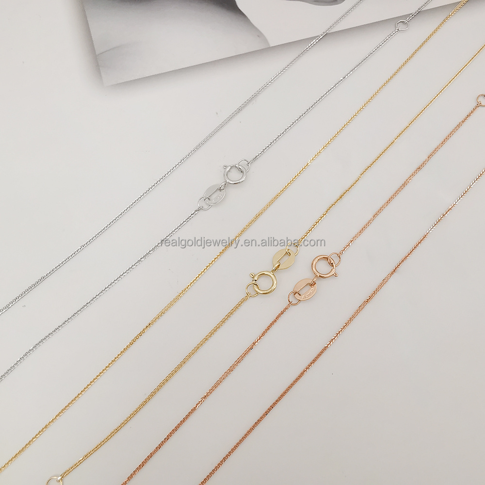 AU750 Fine Jewelry Necklace Chain 18K Solid Gold Dainty Franco Chain Women Jewelry Yellow Gold Necklace