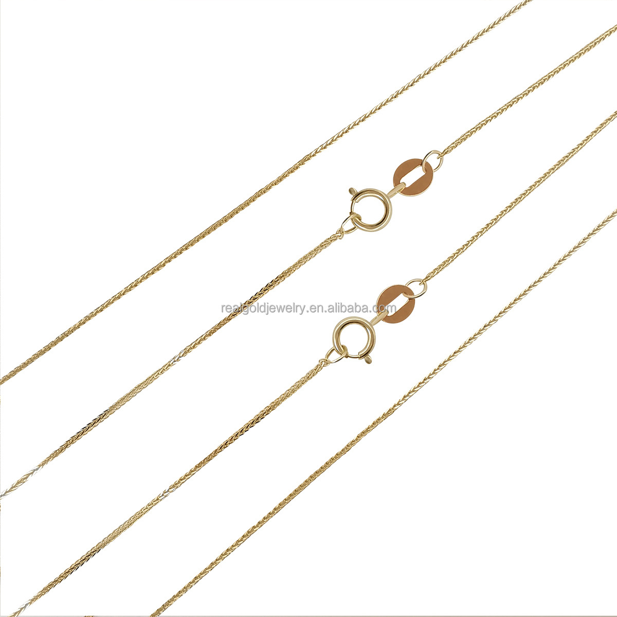 AU750 Fine Jewelry Necklace Chain 18K Solid Gold Dainty Franco Chain Women Jewelry Yellow Gold Necklace