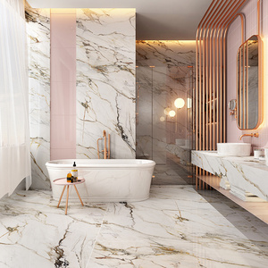 Realgres White Gold Slab Matte Ceramic Countertop Big Size Marble Tiles Soft Finish Porcelain Shower Wall Panel