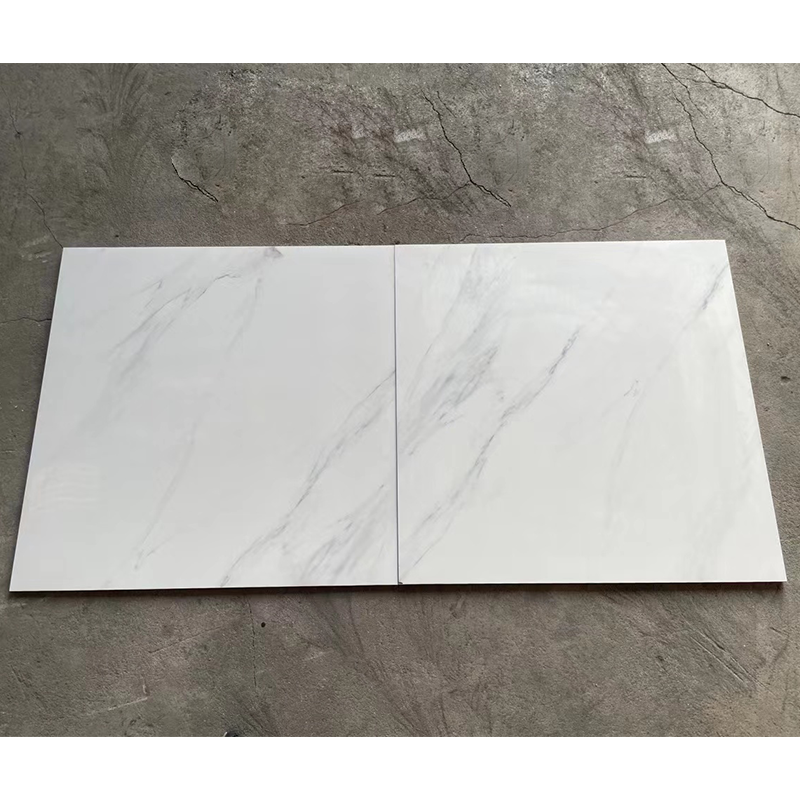 Foshan Realgres High Quality Glazed Polished Porcelain Marble Cararra White Mirror Glossy Ceramic Floor Tile 60x60cm