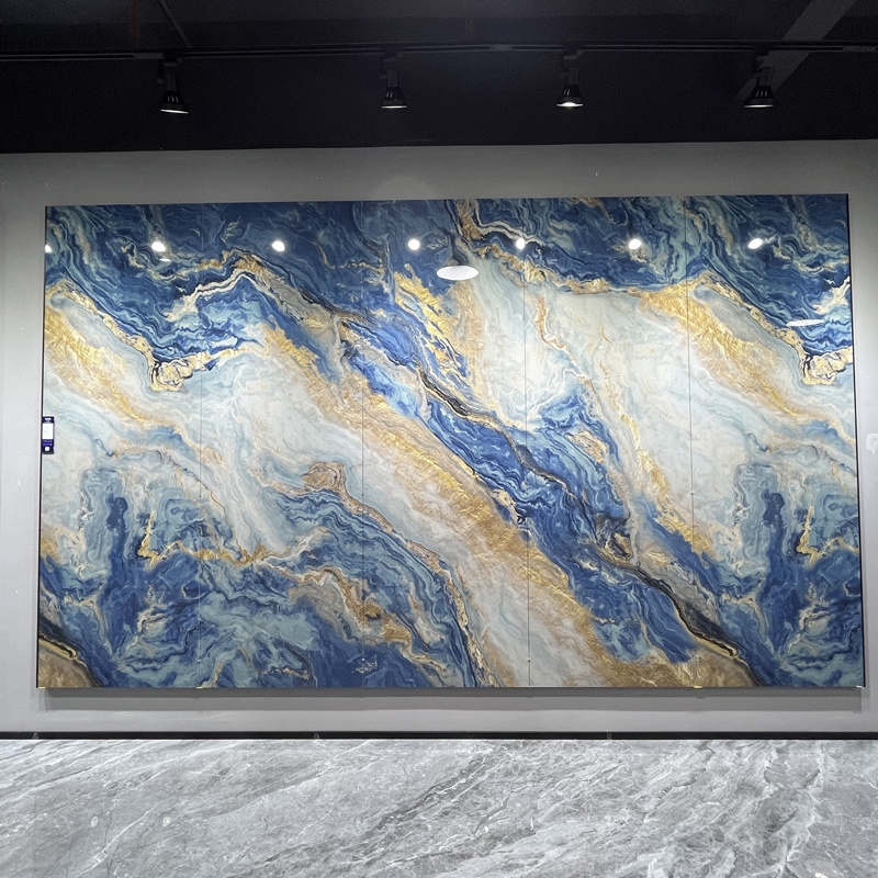 Realgres Porcelanico Marmoleos Pulidos 900x2700 Large Blue Granite Slabs For Living Room Porcelain Wall Tile