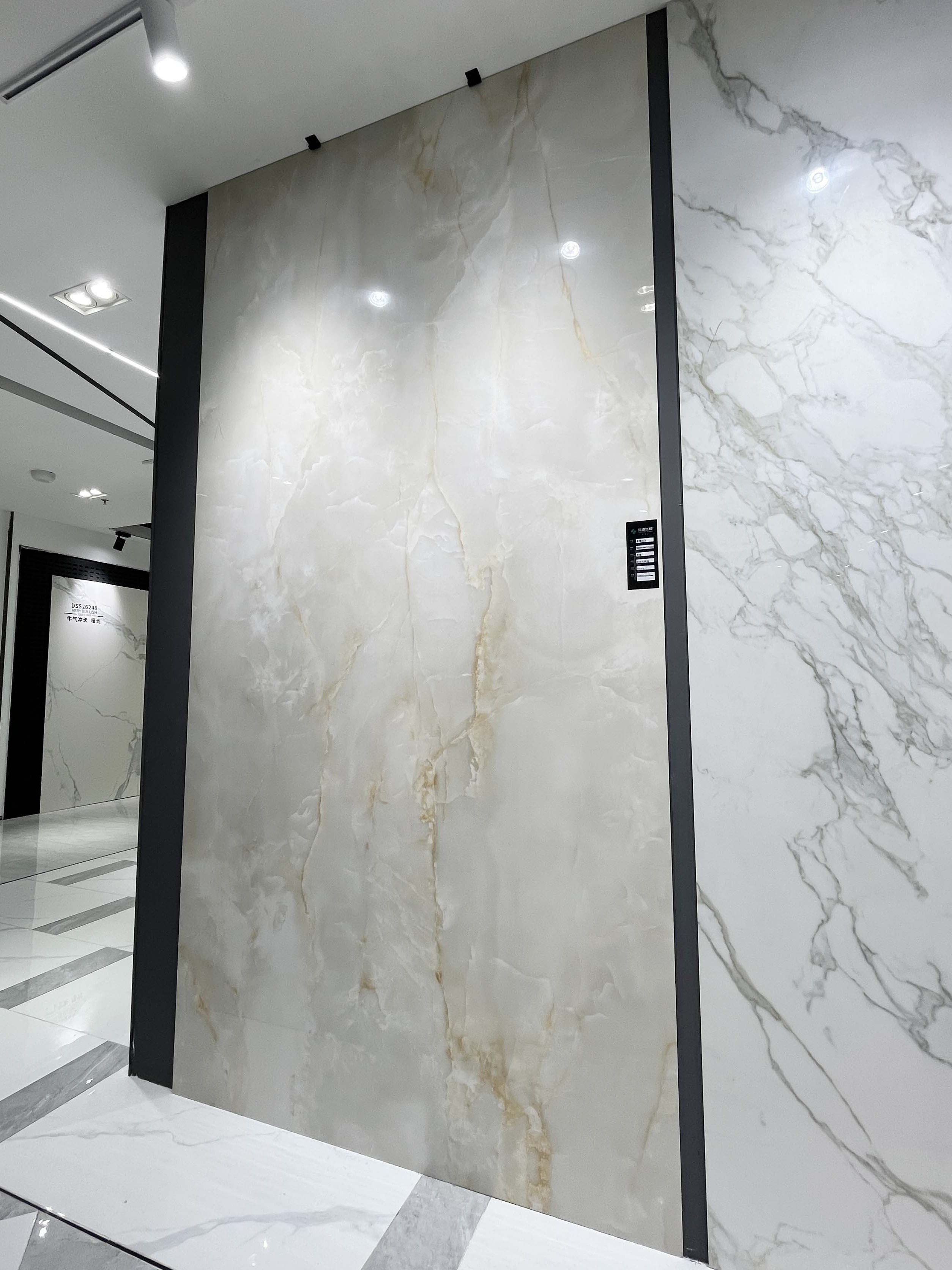 Realgres Foshan Building Materials 1600x3200 Polished Glazed Marble Look Slab Interior Wall Tiles Tiles For Living Room