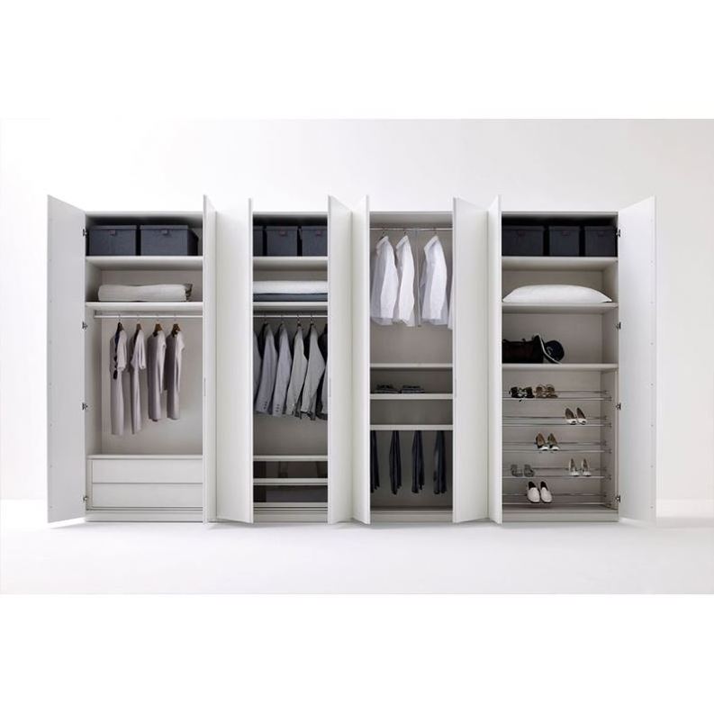 Pet Clothing Wardrobes 3 Door Metal Walldrop Bedroom Furniture Demontable Wardrobe