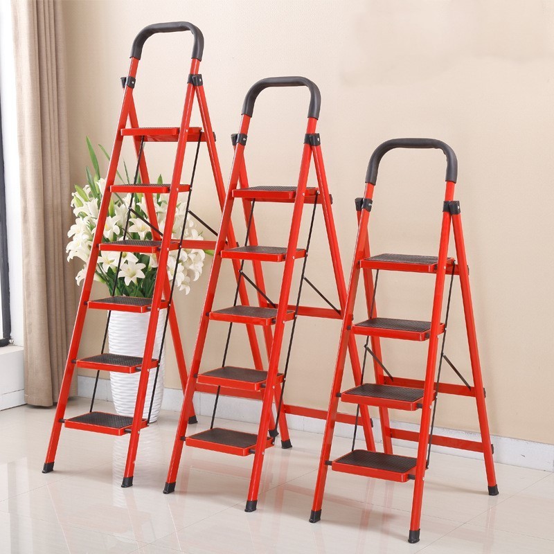 Multipurpose Safety Wide Step 10 Meter Ladder Metal Portable Household Folding Ladders